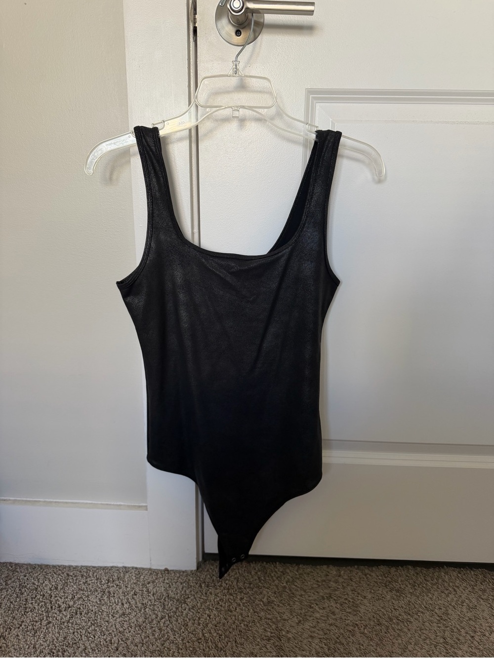Abercrombie & Fitch Black Faux Leather Bodysuit